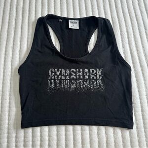 Gymshark Black Cropped Tank Vest